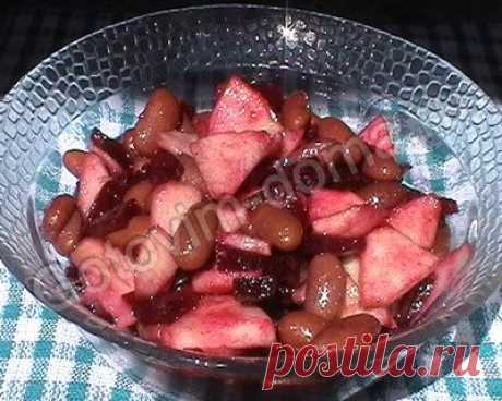Рецепт: Салат из фасоли с яблоками