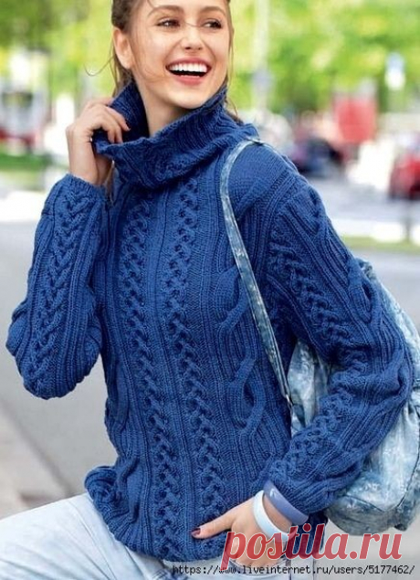 Свитер спицами