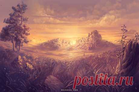 Sunlit Plains by Nele-Diel on DeviantArt