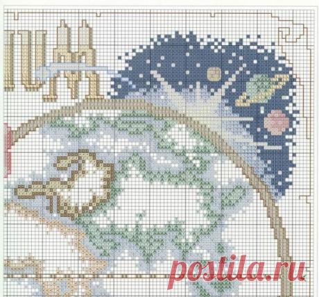 Старая карта-сэмплер | Крестик