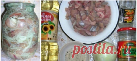 Обалденная сельдь в горчично-уксусной заливке .