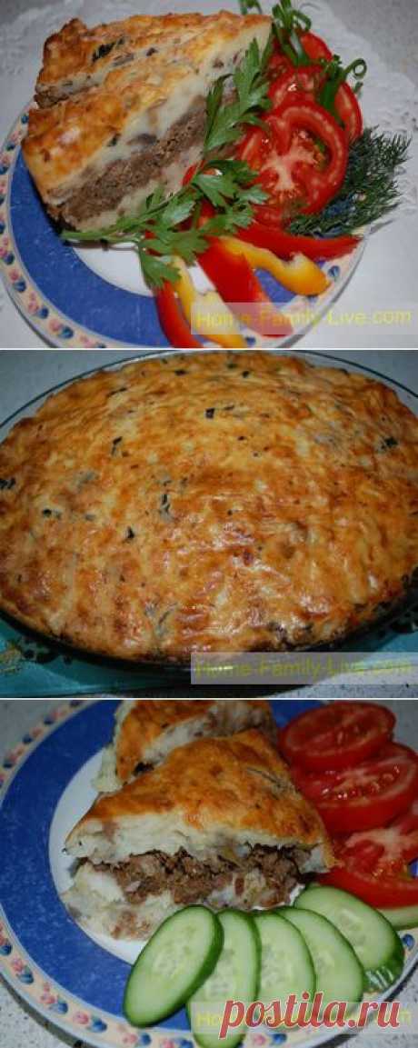 Картофельная запеканка с мясом и грибами - пошаговый фото рецепт