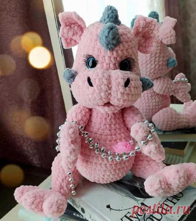 Дракоша крючком. Амигуруми схемы и описания. Автор: @kz_handmade_lovely | IRINELY.ART