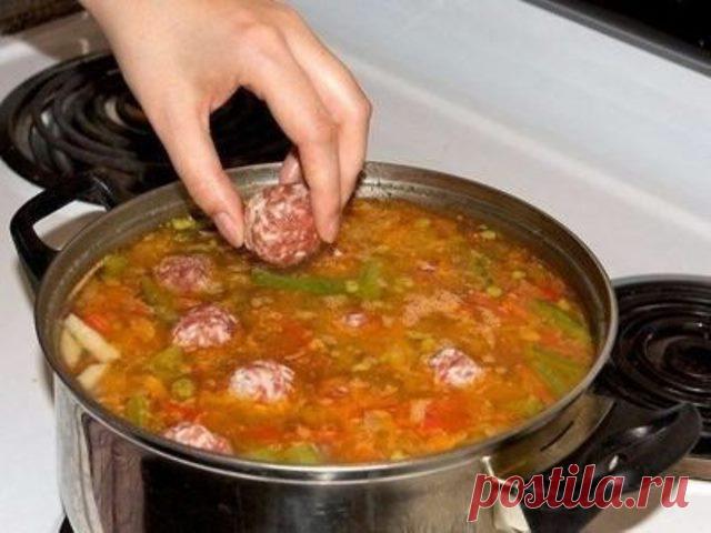 Наш самый любимый суп с фрикадельками! Дети обожают! Муж просит две порции сразу. Делюсь рецептом.