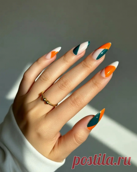 Идеи геометрического осеннего маникюра: часть вторая | ШКОЛА КРАСОТЫ «ИНТЕРИМИДЖ» | Дзен