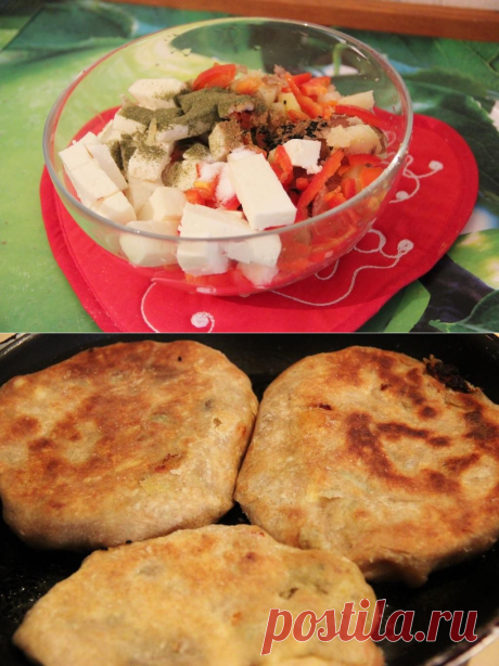 Рецепт индийских лепёшек с овощами и сыром