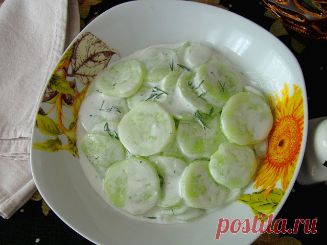 Постигая искусство кулинарии... : Немецкий огуречный салат (Gurkensalat)