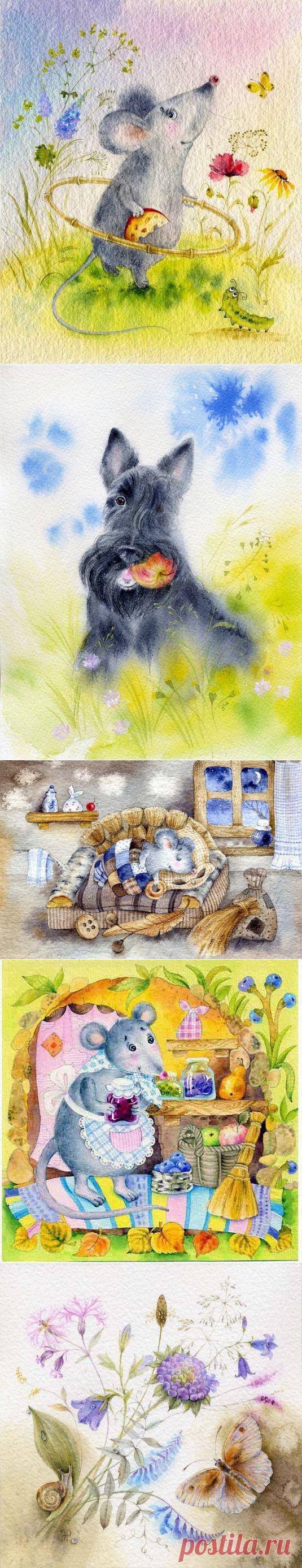 Акварельные иллюстрации Элины Моисеенко