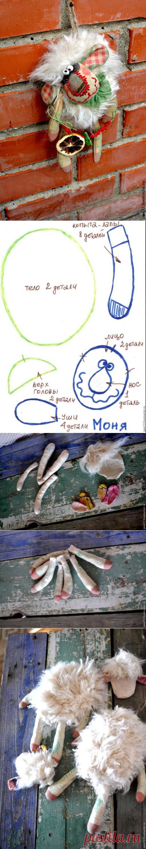 Шьем забавную овечку Моню