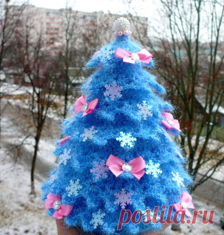 Искрящаяся новогодняя ёлочка: мастер-класс по вязанию крючком!
