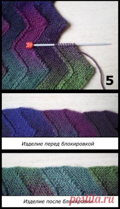 ​Одеяло Зигзаг из 10 петель