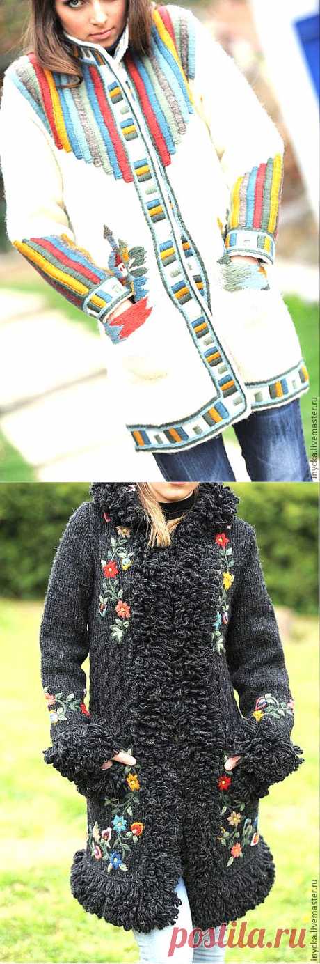 Вязаные пальто. Мастерская &quot;WOOL-ART&quot;, Сербия..
