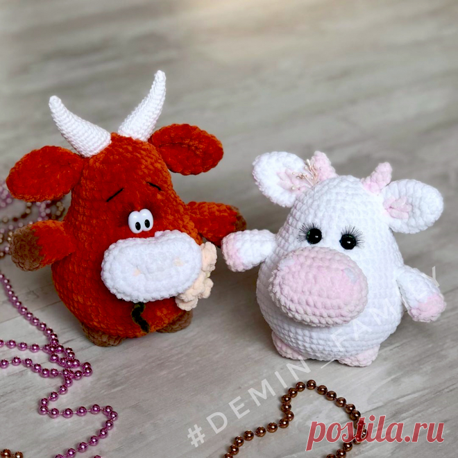 PDF Бычок Рэй крючком. FREE crochet pattern; Аmigurumi animal patterns. Амигуруми схемы и описания на русском. Вязаные игрушки и поделки своими руками #amimore - корова, коровка, телёнок, плюшевый бык, бычок из плюшевой пряжи.