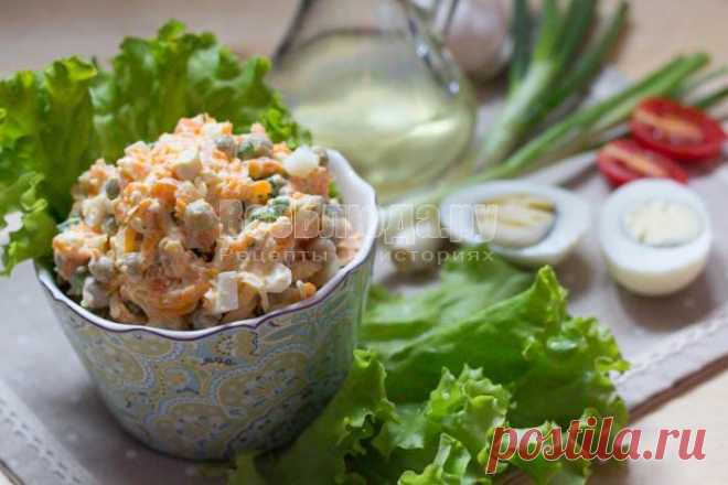 Салат из вареной морковки, яиц, сыра и горошка - рецепт с пошаговыми фото | Все Блюда