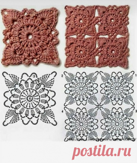 Красивые мотивы крючком
