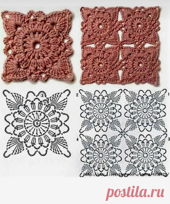 Красивые мотивы крючком