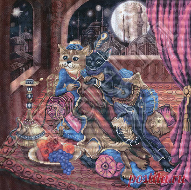 Восточная сказка HHK0250 (0250-HHK). Вышивка нитками > Нова Слобода > Животные. Eastern Fairy Tale
