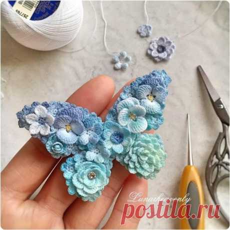 Butterfly Crochet 3D - Free Pattern - CRAFTS LOVED