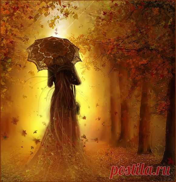 Опять пришла пора дождей,
Листвы, летящей в воду,
Когда спокойней, но острей
Мы чувствуем природу.

И сожаленья нет во мне,
Что лето миновало,
Оно расплавилось в огне
И чем-то прошлым стало.

Во мне осеннею порой
Спокойно зреют чувства,
И это ближе к грани той,
Где властвует искусство.

И этот моросящий дождь,
И лес в рассвете раннем
На полотно легли, как дрожь
Пред вечным увяданьем.