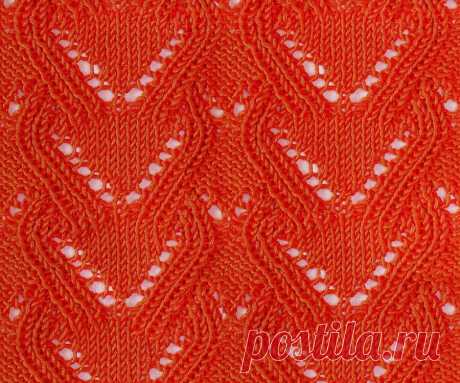 Ажурный узор спицами 81 — Shpulya.com - схемы с описанием для вязания спицами и крючком