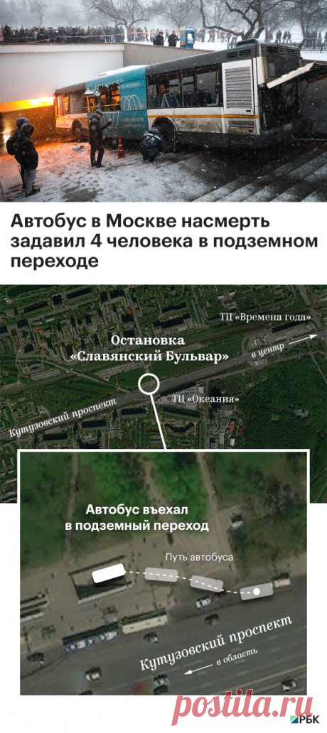 Что известно о наезде автобуса на людей в подземном переходе в Москве :: Общество :: РБК