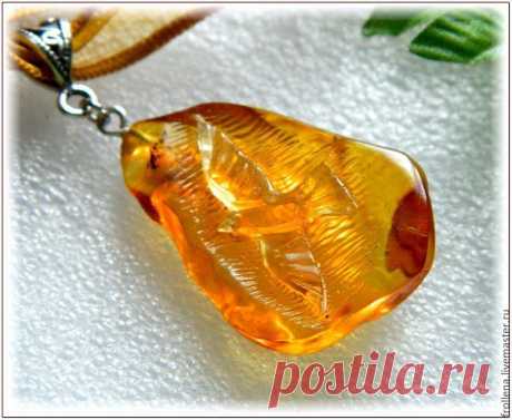 Кулон &quot;Моя Голубка&quot; янтарь серебро - натуральный янтарь,янтарь,янтарь натуральный