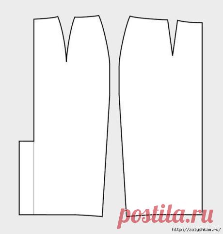 Юбка-карандаш без боковых швов.