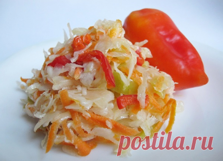 Капуста маринованная с болгарским перцем — Моя кухня