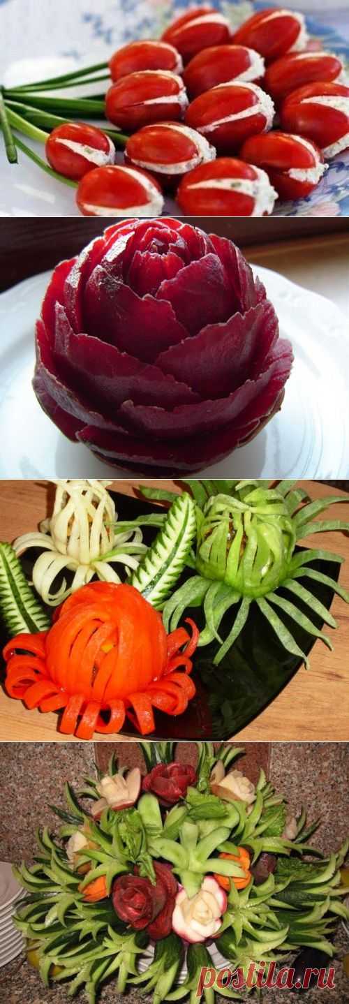 Закуски в виде цветов: для любого праздничного стола / Простые рецепты