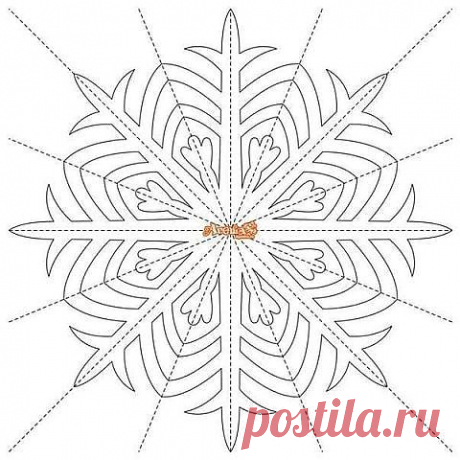Трафареты снежинок.