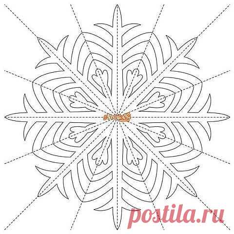 Трафареты снежинок.