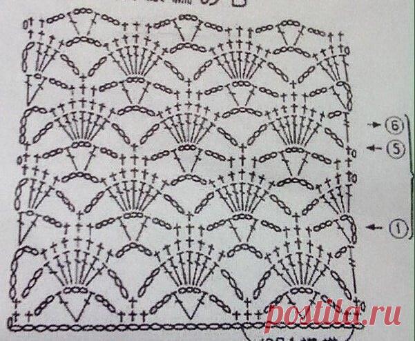 Интересные узоры крючком со схемами | Вяжу ручками-крючками| Виктория Битарова | Дзен