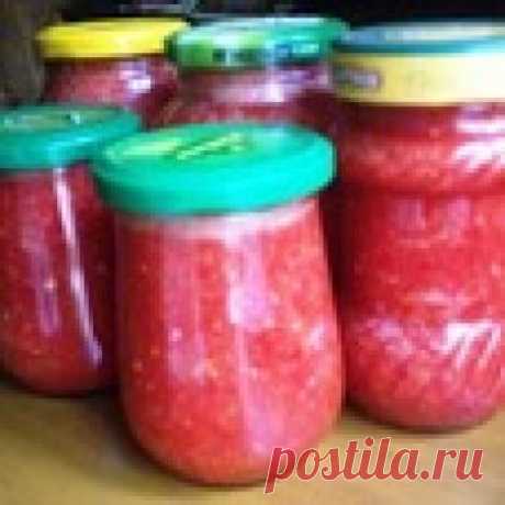 Сырая перечная аджика Кулинарный рецепт