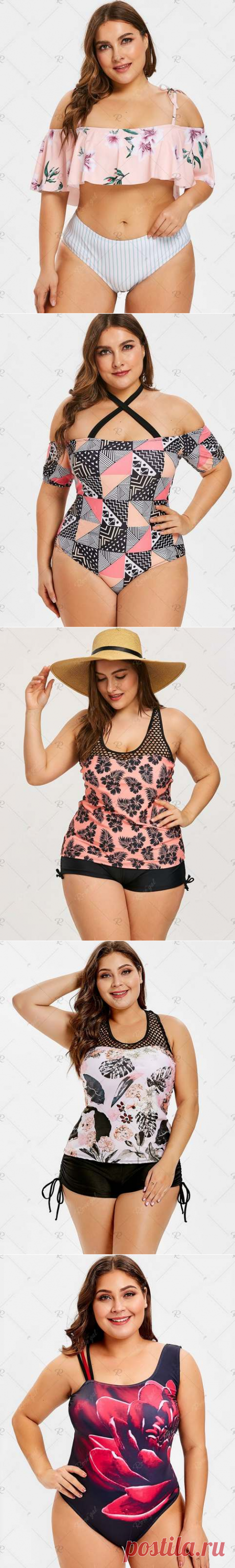 Купальники для полных девушек и женщин американского бренда RoseGal лето 2019 (50 фото)