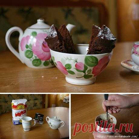 Пятиминутный ШОКОЛАДНЫЙ КЕКС В МИКРОВОЛНОВКЕ.