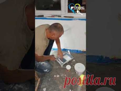Фактура піщаника на балконі! #feidal #diy