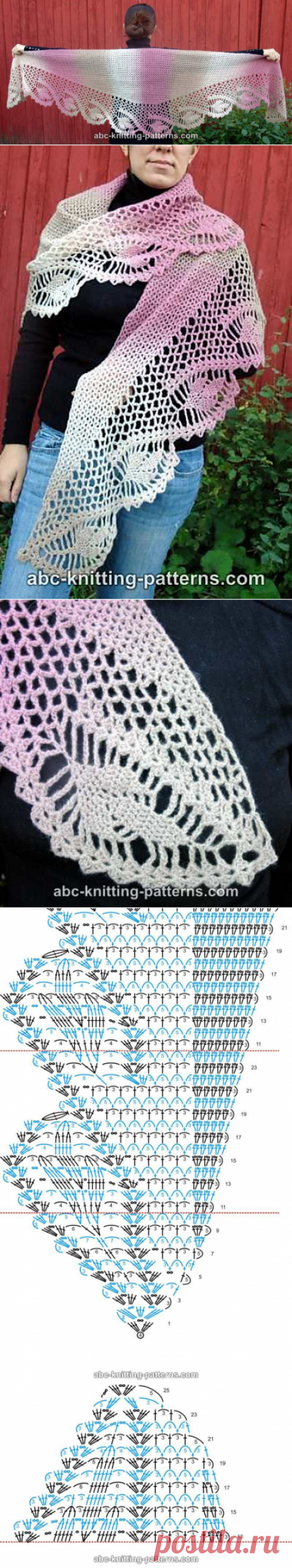 【转载】Dawn in the Woods Shawl by Elaine Phillips - 平淡是真的日志 - 网易博客