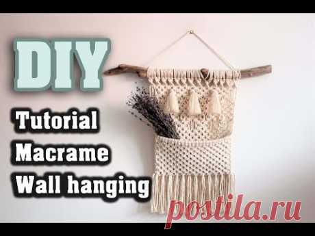 DIY Tutorial Macrame Wall Hanging | Boho Pocket |