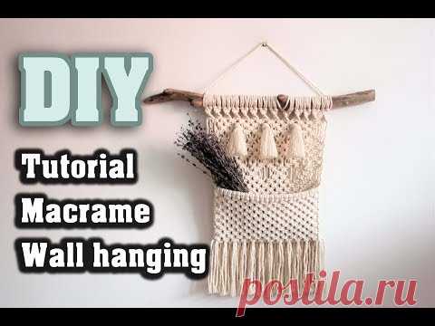 DIY Tutorial Macrame Wall Hanging | Boho Pocket |