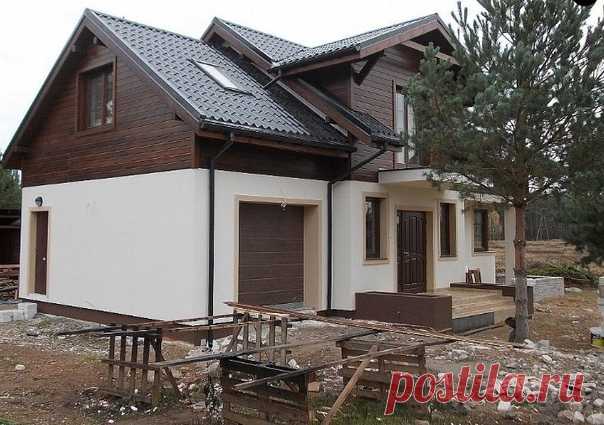 Реализация готового проекта - загородный дом с мансардой и гаражом