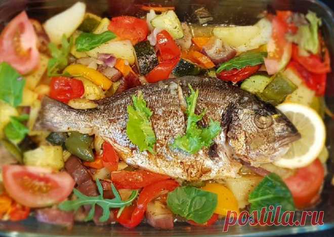 (11) Дорада с овощами - пошаговый рецепт с фото. Автор рецепта Вера Мухина . - Cookpad