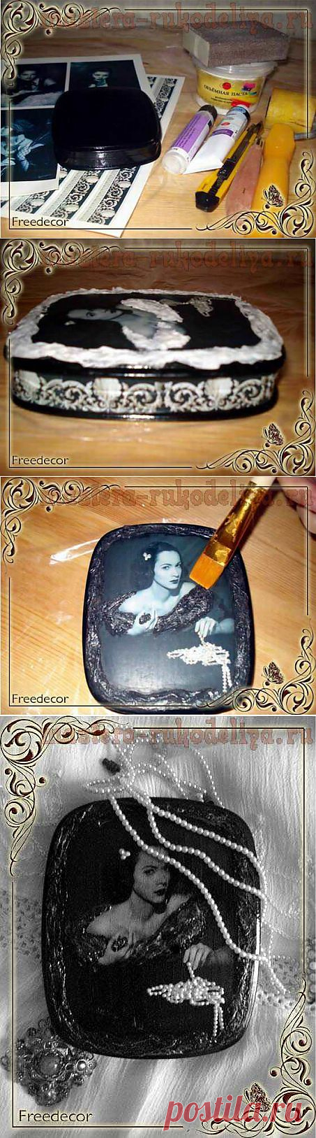 Мастера рукоделия - рукоделие для дома. Бесплатные мастер-классы, фото и видео уроки - Мастер-класс по декупажу по дереву: Шкатулка в ретро стиле «Леди Гамильтон»