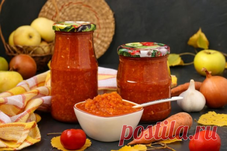 Острая аджика с яблоками на зиму — Домашняя кулинария