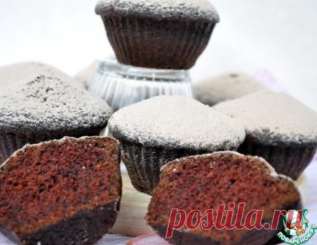 Очень шоколадные кексы на шоколадной глазури