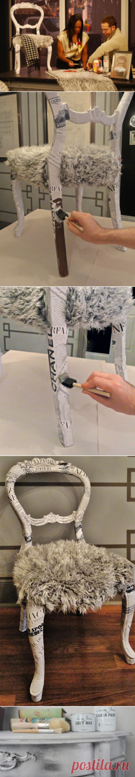 Decoupage Chair DIY - Kimberley Seldon's Dabble