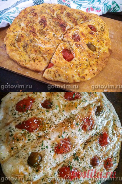 Картофельная фокачча с помидорами черри. Рецепт с фото / Готовим.РУ