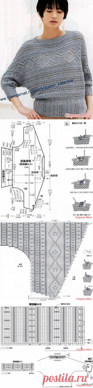Пул связанный спицами поперёк. - Вязание - Страна Мам