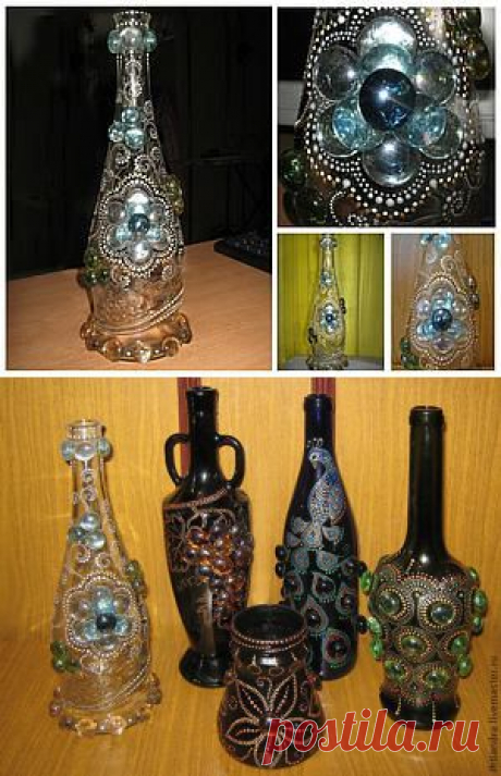 &quot;Хрустальная сказка&quot;: декор бутыли | Своими руками