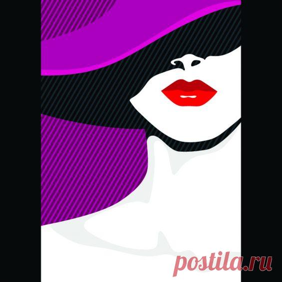 Фотообои Девушка в шляпе из коллекции Романтика от студии WallStreet. Заказать обои Девушка в шляпе