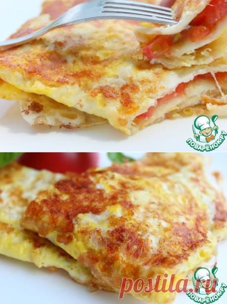 Быстрые конвертики с сыром и яйцом - кулинарный рецепт